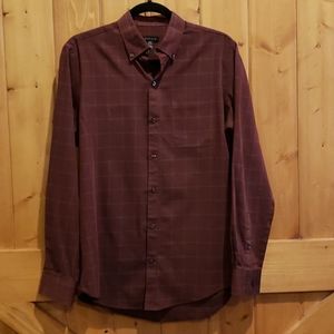 Mens sz Small button down Collar Long sleeve